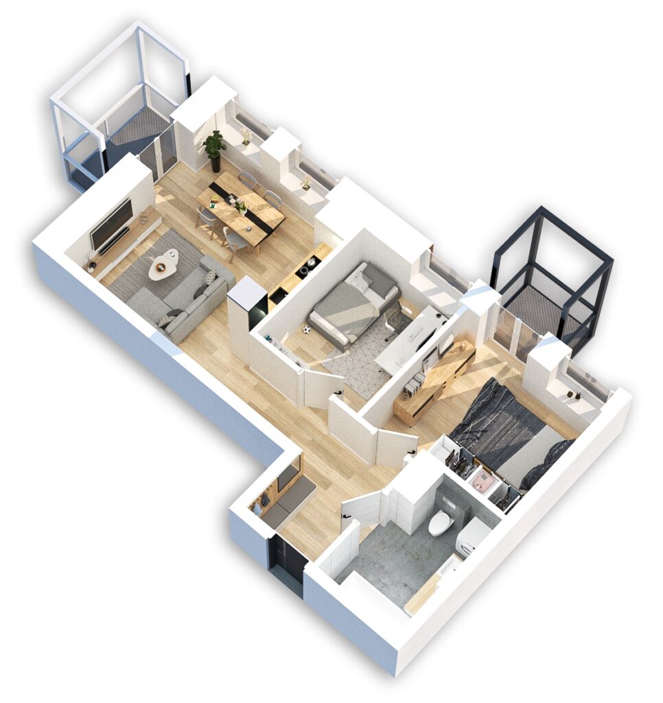 Wizualizacja planu mieszkania AM13