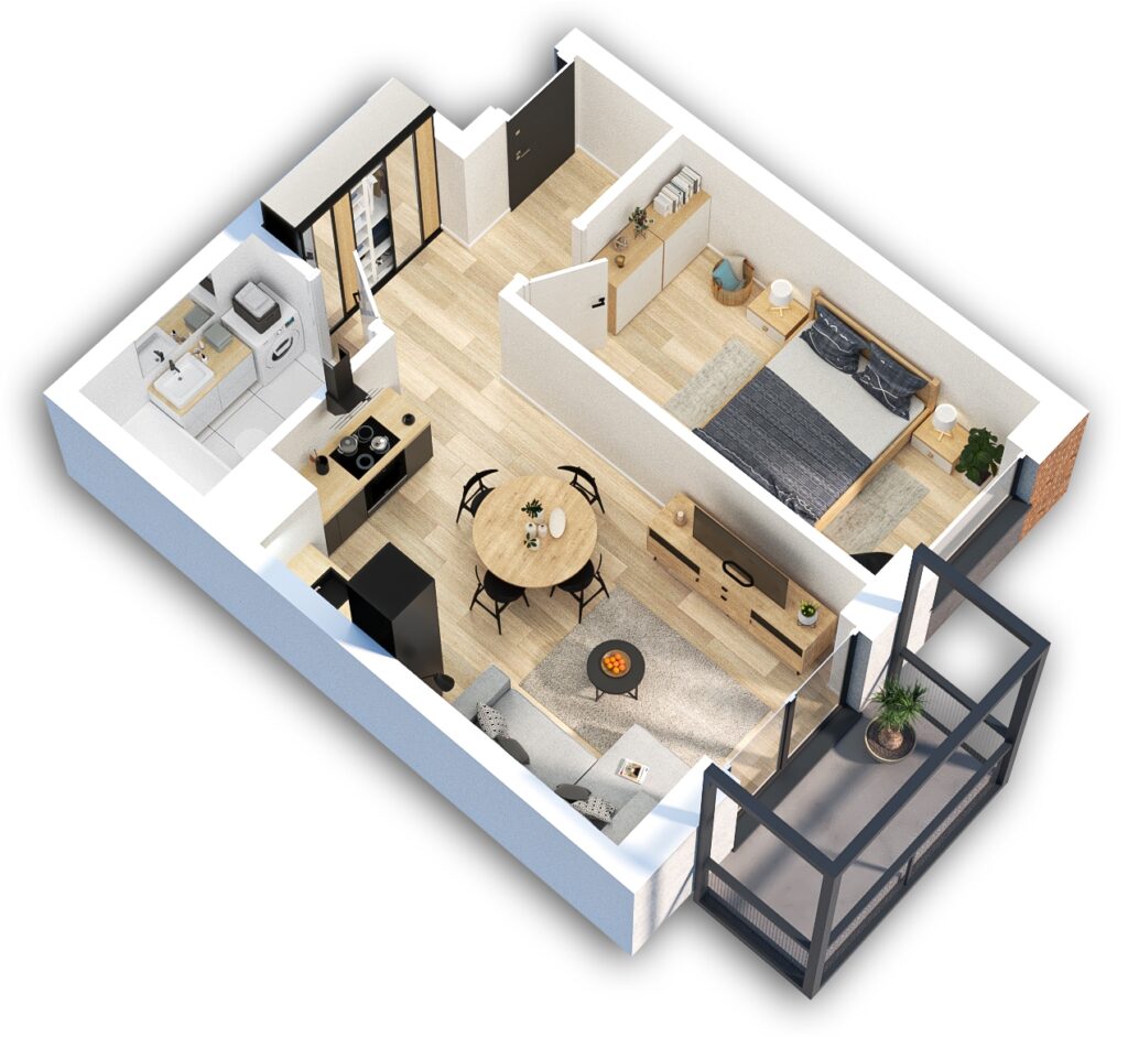 Wizualizacja planu mieszkania BM09